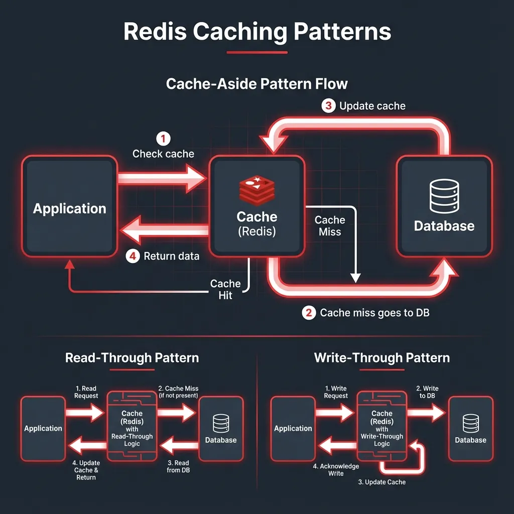 Redis Caching Patterns Diagram